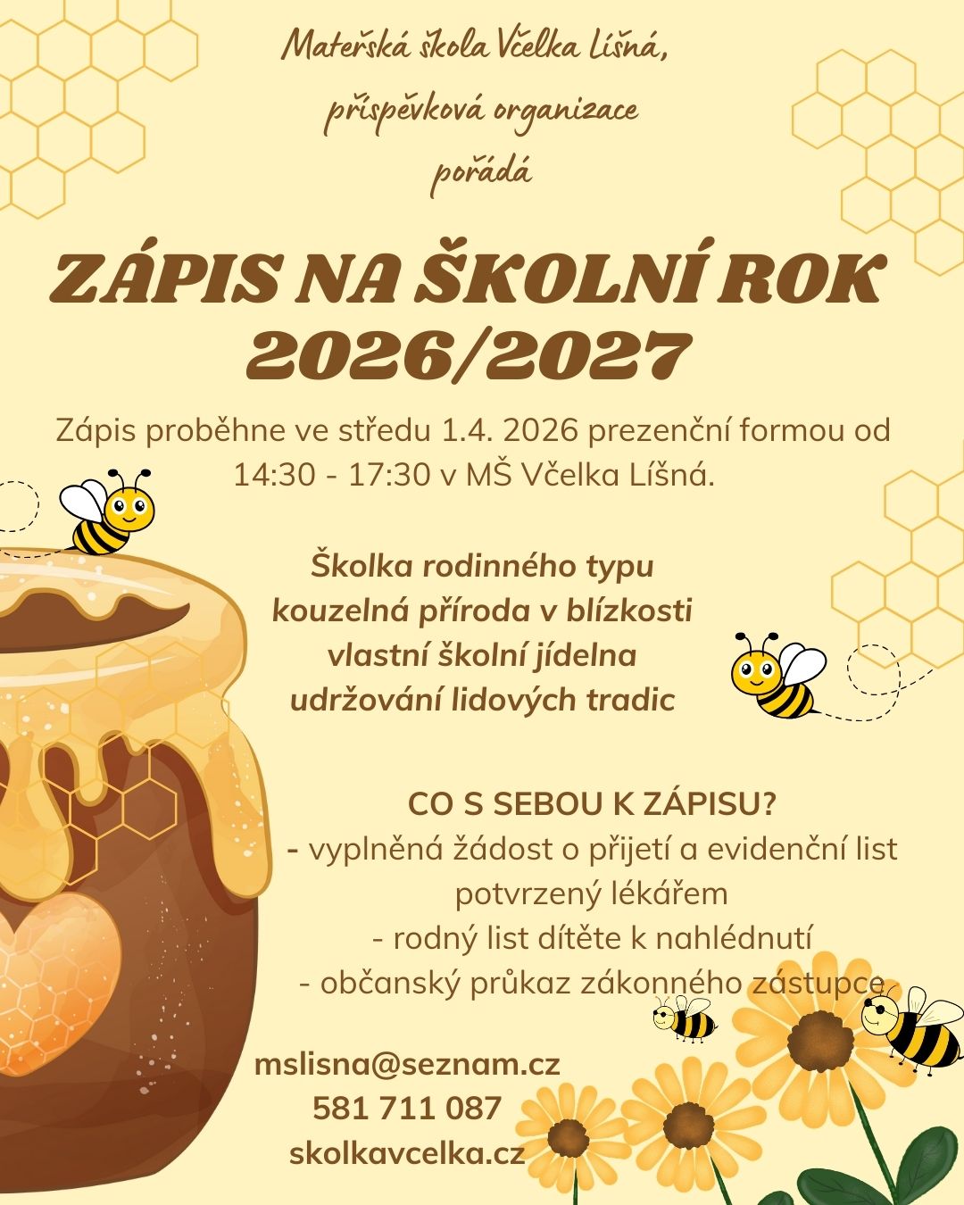 Zápis do MŠ 26 27